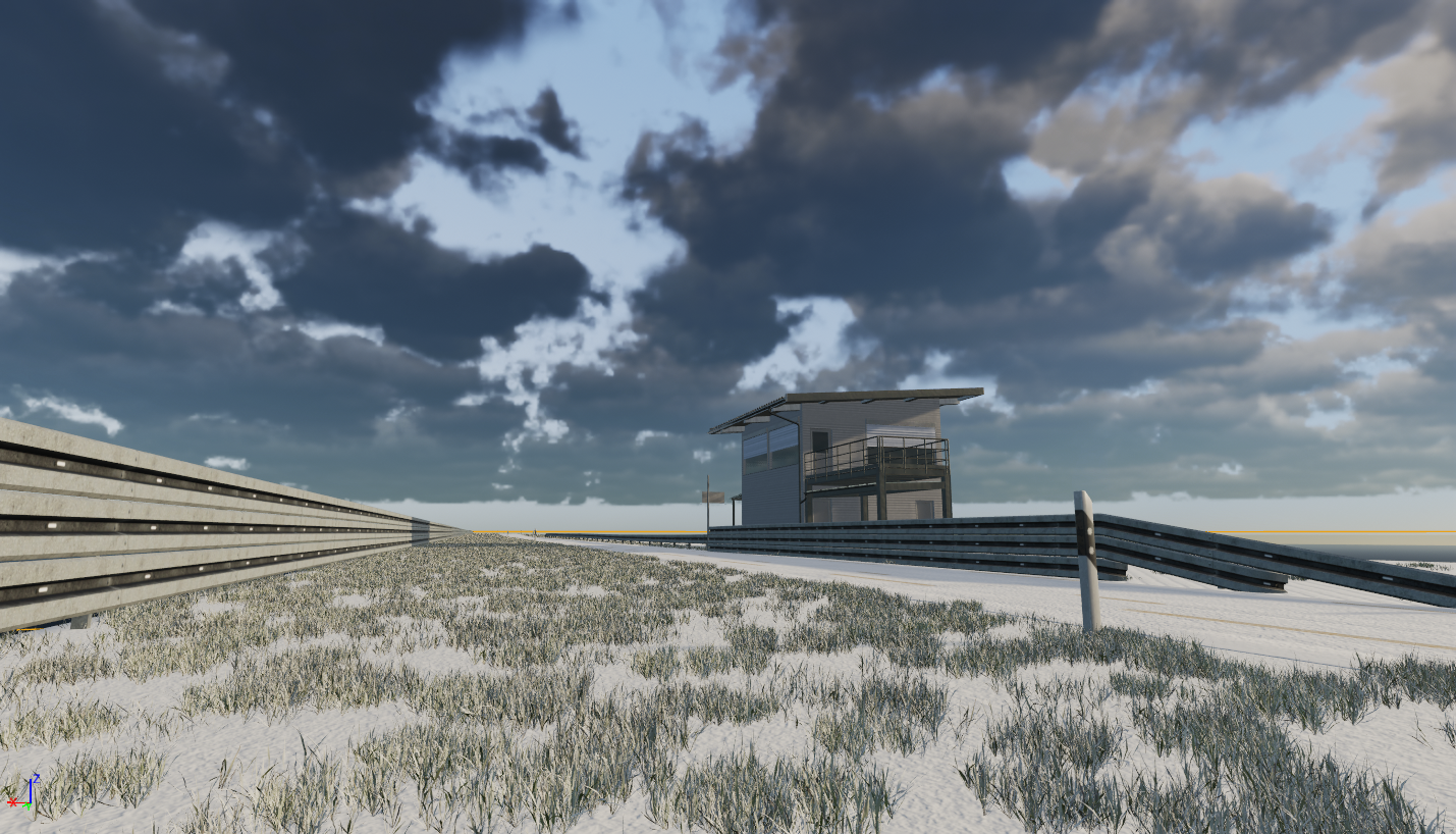 3D High Quality Environment for Simulations with weather system