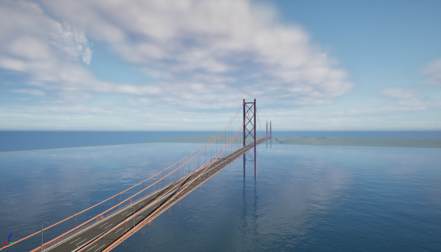3D Environment for Simulations Lisabon Bridge