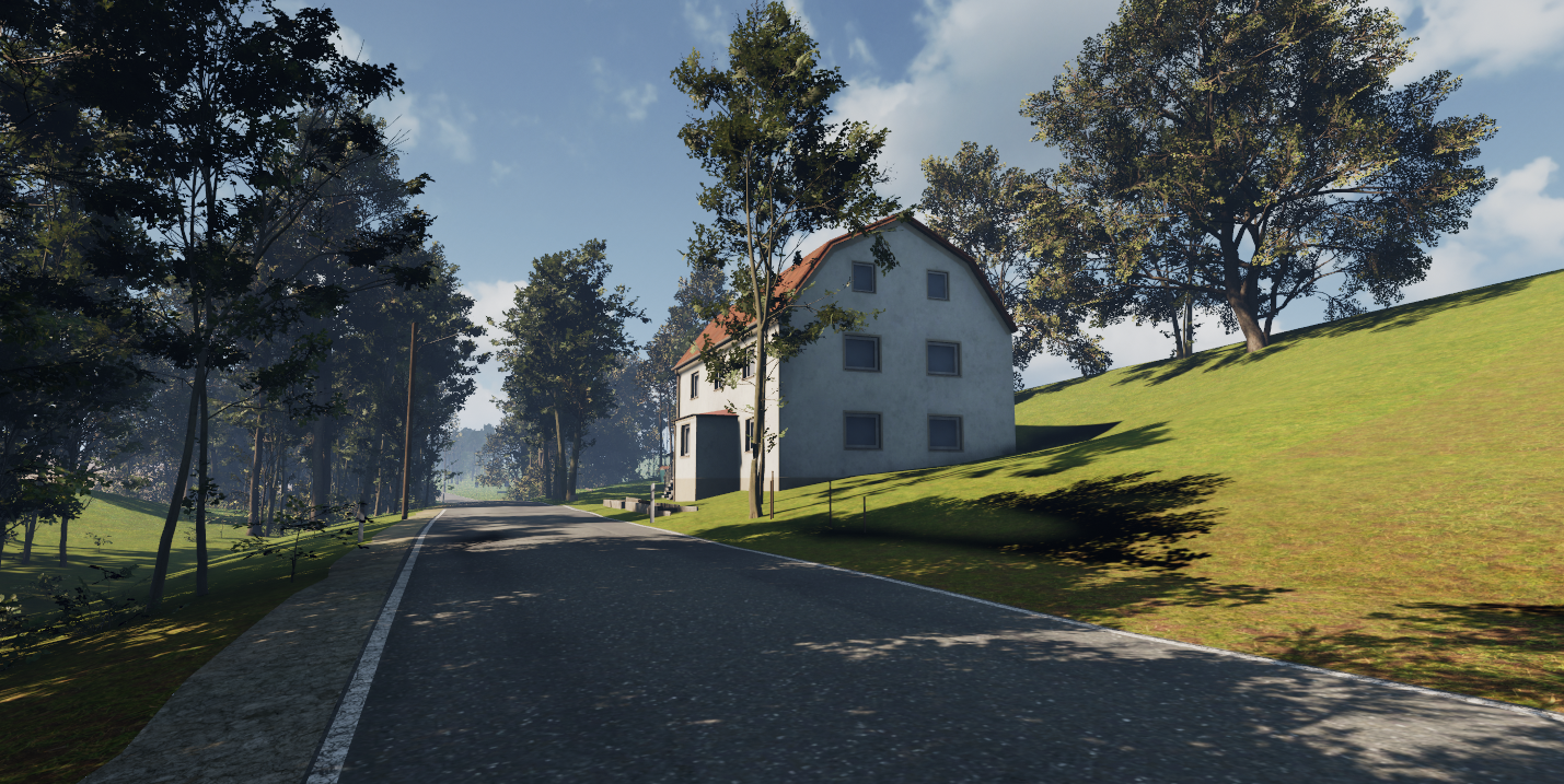 3D High Quality Environment for Simulations Country Road